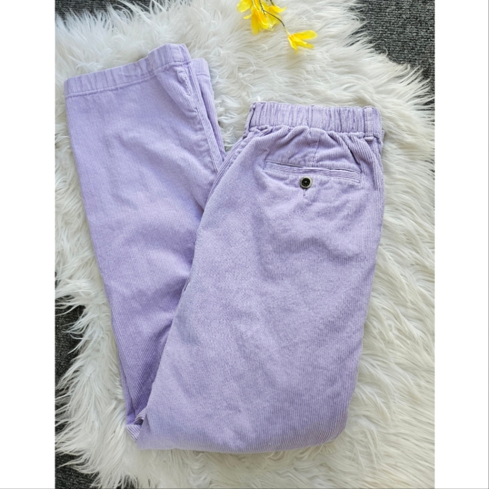 L.L. Bean Lilac Purple Corduroy Pants, Size 12